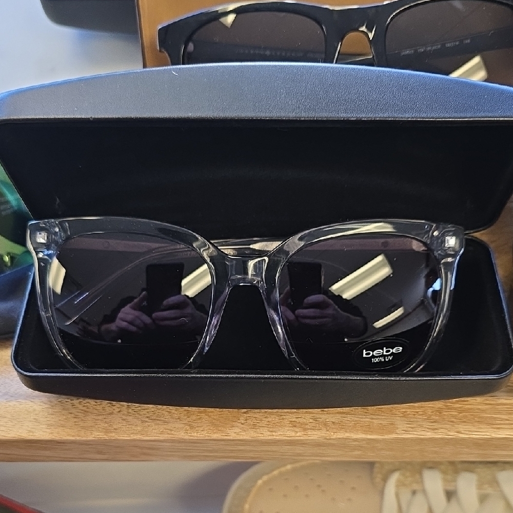Bebe Transparent Black Sunglasses